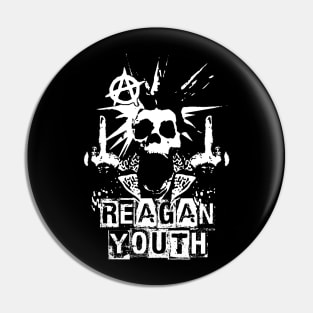 reagan youth skeleton punk Pin