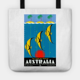 Vintage Travel Poster Australia Great Barrier Reef 2 Tote