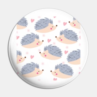 Cute Hedgehog Pattern Pin