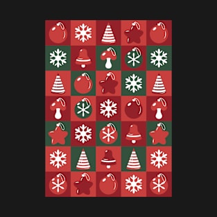 Festive pattern with Christmas ornaments T-Shirt