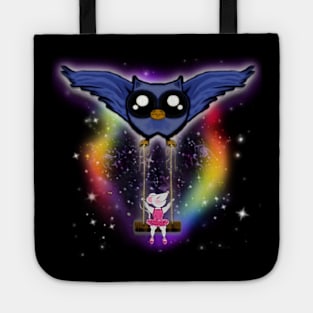 🌌 Magic Owl with Ballerina Mouse 🦉 Tote