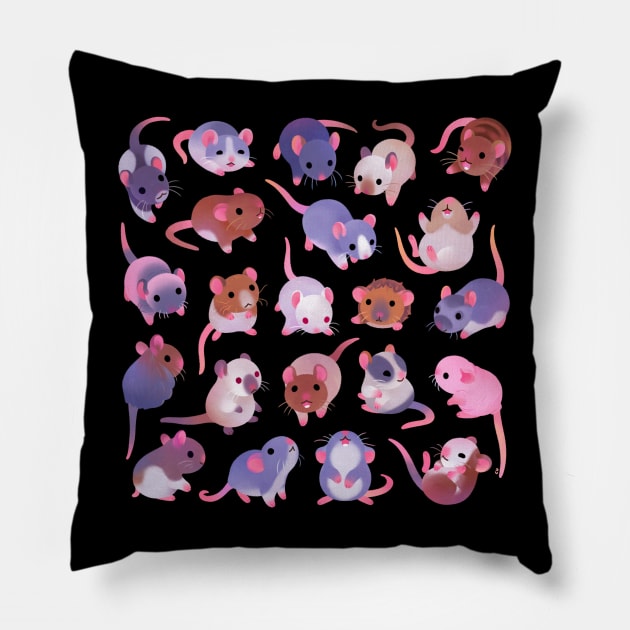 Fancy rat Pillow by pikaole