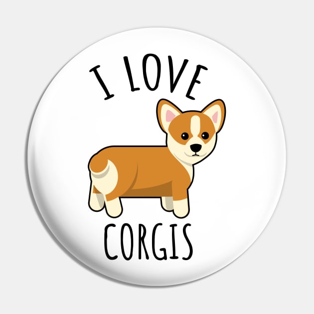 I Love Corgis Pin by LunaMay