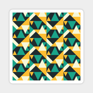 Triangle Geometric Abstract Modern Retro Pattern Magnet