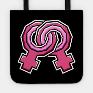 Gay Pride Gender Symbol - Pink Homosexual Female - Lesbian LGBT Sexuality - Gay Tote