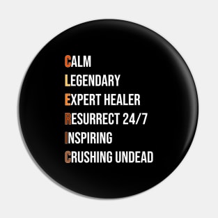 Cleric Healer Priest RPG Pnp Roleplaying Dungeon Meme Gift Pin