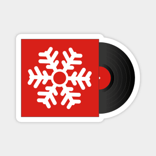 Xmas Vinyl Music | Snowflake | Christmas Party Magnet