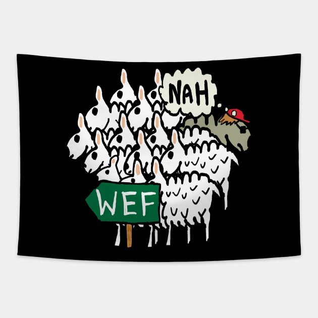 Anti WEF Tapestry by Mark Ewbie