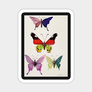 4 PRETTY BUTTERFLIES Magnet