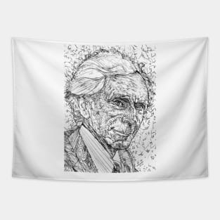 BERTRAND RUSSELL pencil portrait .1 Tapestry