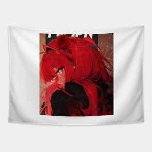 Red hair anime girl Tapestry