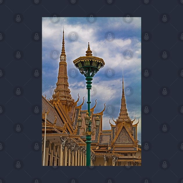 Cambodia. Phnom Pehn. Royal Palace. The throne hall. Detail. by vadim19