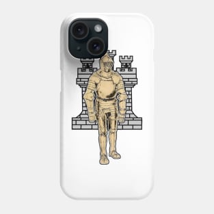 Knight goes into battle dressed in armor Phone Case