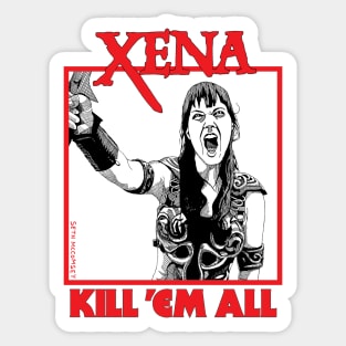 Kill Em all Red Font Sticker for Sale by YonymiLokyan