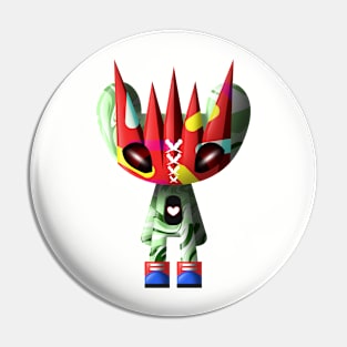 green red mask lonecat Pin