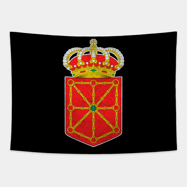 Comunidad de Navarre // Vintage Look Faded Flag Design Tapestry by DankFutura