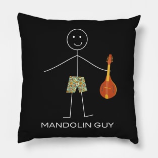 Funny Mens Mandolin Guitar Pillow