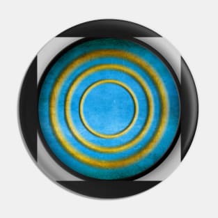 Yellow circles on blue sky Pin