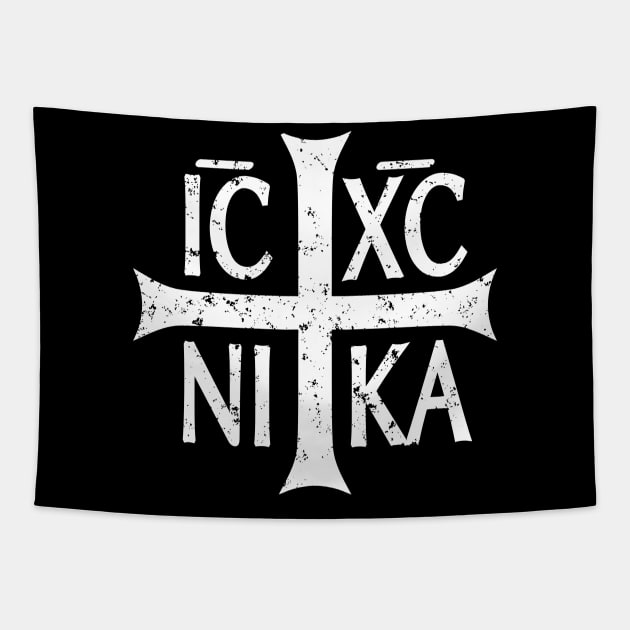 ICXC NIKA Christogram Jesus Christ is winner Tapestry by Beltschazar