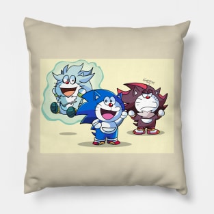 sonic version doraemon Pillow