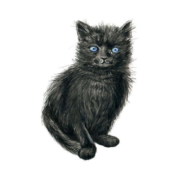 Black kitten - Kitten - Phone Case