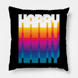 Retro Harry Proud Name Personalized Gift Rainbow Style Pillow