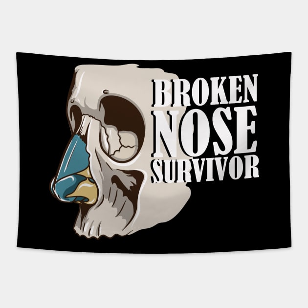 Broken Nose Survivor - Funny Get Well Soon Gift Tapestry by Fresan