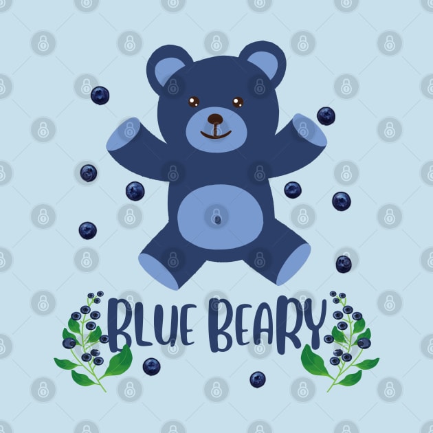Blue Beary teddy bear by GLStyleDesigns
