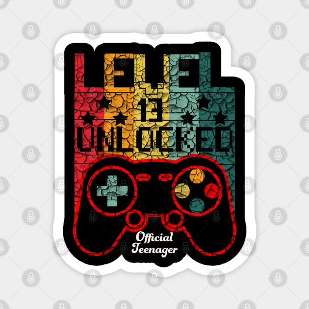 Level 13 Unlocked Awesome 2008 Video Game Magnet by  Funny .designs123