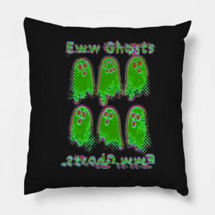 Eww green ghosts Pillow