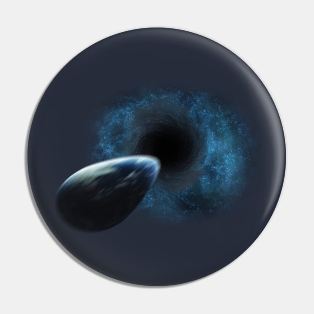 Planet Earth x Black Hole Pin by Caravele