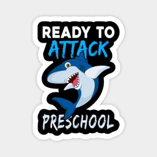 Shark Kids Ready To Attack Preschool Boys Back To School Magnet