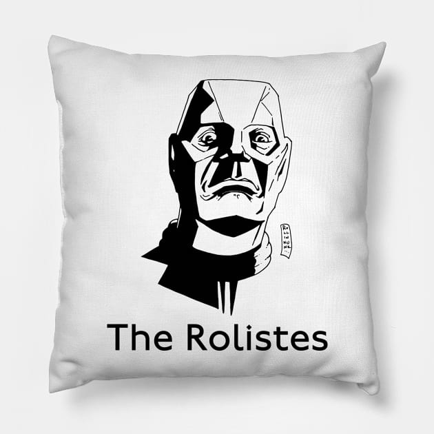 The Rolistes Podcast (Kryten B&W) Pillow by Kalum