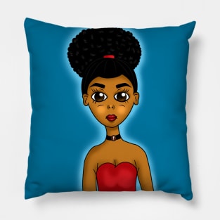 Black girl magic, melanin poppin art Pillow