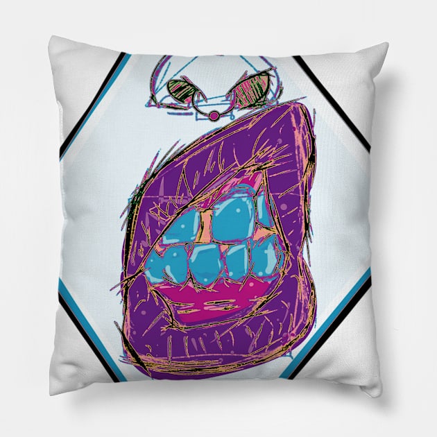 Sketch Style - Mouth - Cold Pillow by Ale Coelho