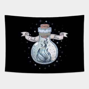 Demiboy Fire Occult Bottle LGBT Pride Flag Tapestry