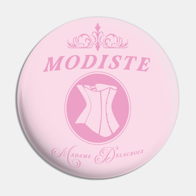 Modiste corset design, Madame Delacroix couturier to Bridgerton Society Pin by YourGoods