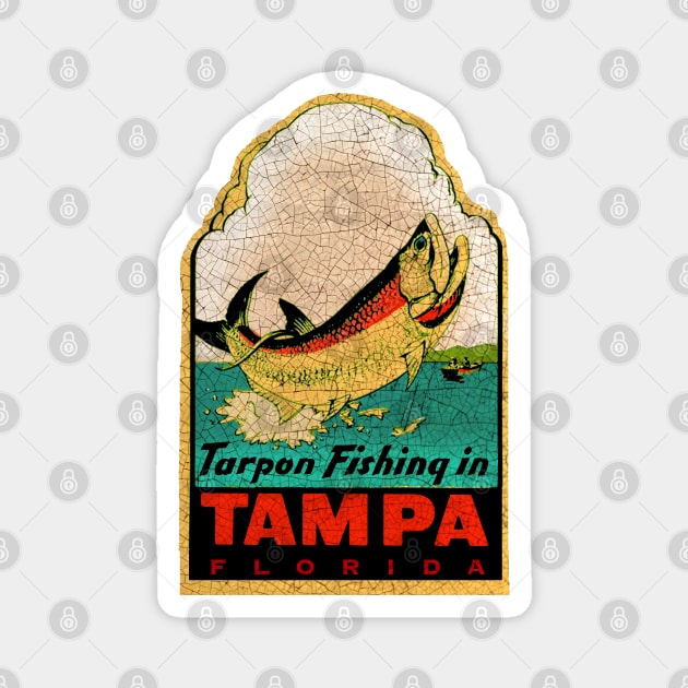 Tampa Tarpon Fishing Magnet by Midcenturydave