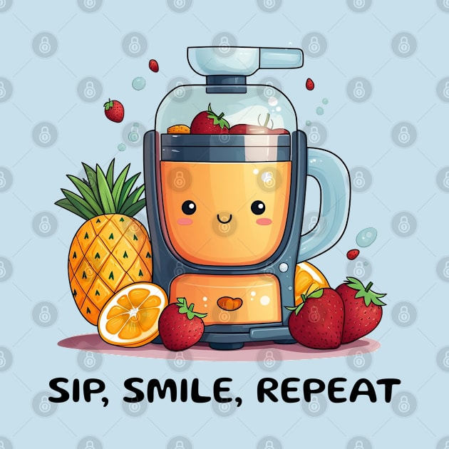 Fruit Juicer Sip, Smile, Repeat Funny Healthy Novelty by DrystalDesigns