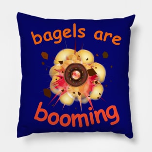 bagels are booming funny Pillow