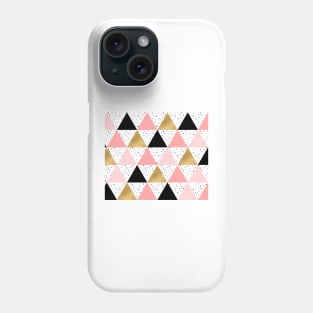 Geometric serendipity - blush rose gold Phone Case