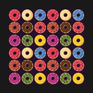 Donut Vector, Artwork, Design, Pattern T-Shirt