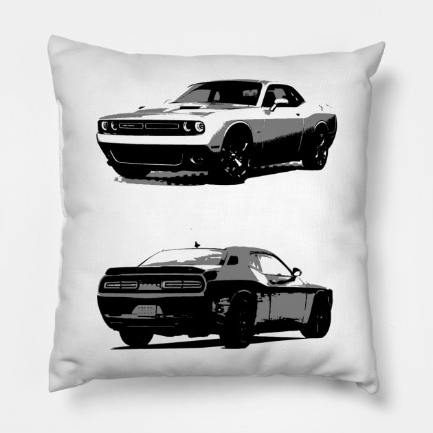 Dodge Challenger R/T Pillow by d1a2n3i4l5