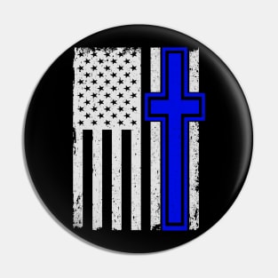 USA Flag Christian 4th of July Patriotic Pin