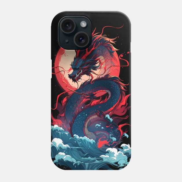 Raging Moonlight Dragon Phone Case by CleverboyDsgns