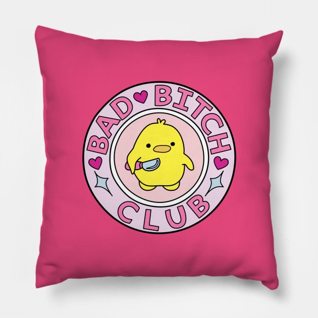 BAD BITCH CLUB Pillow by kexa