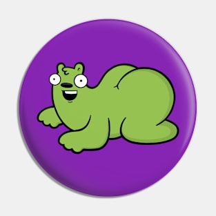 Booty Bear (Lime) Pin