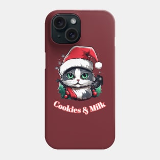Cookies & Milk - Christmas Cat - Winter Holiday Phone Case