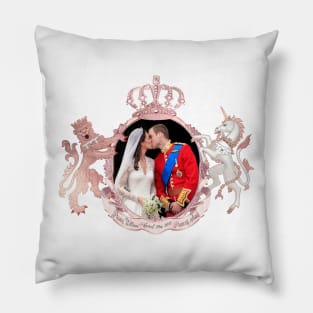 Royal Wedding Kiss, Will+Kate 2011 Rose Gold Pillow