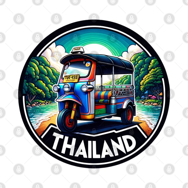 Thailand Tuk-Tuk Sticker - Exotic travel and culture by POD24